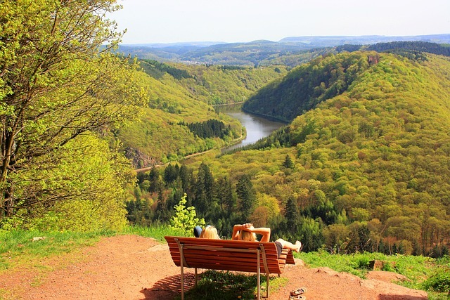 Herrlichen Blick auf die Saar